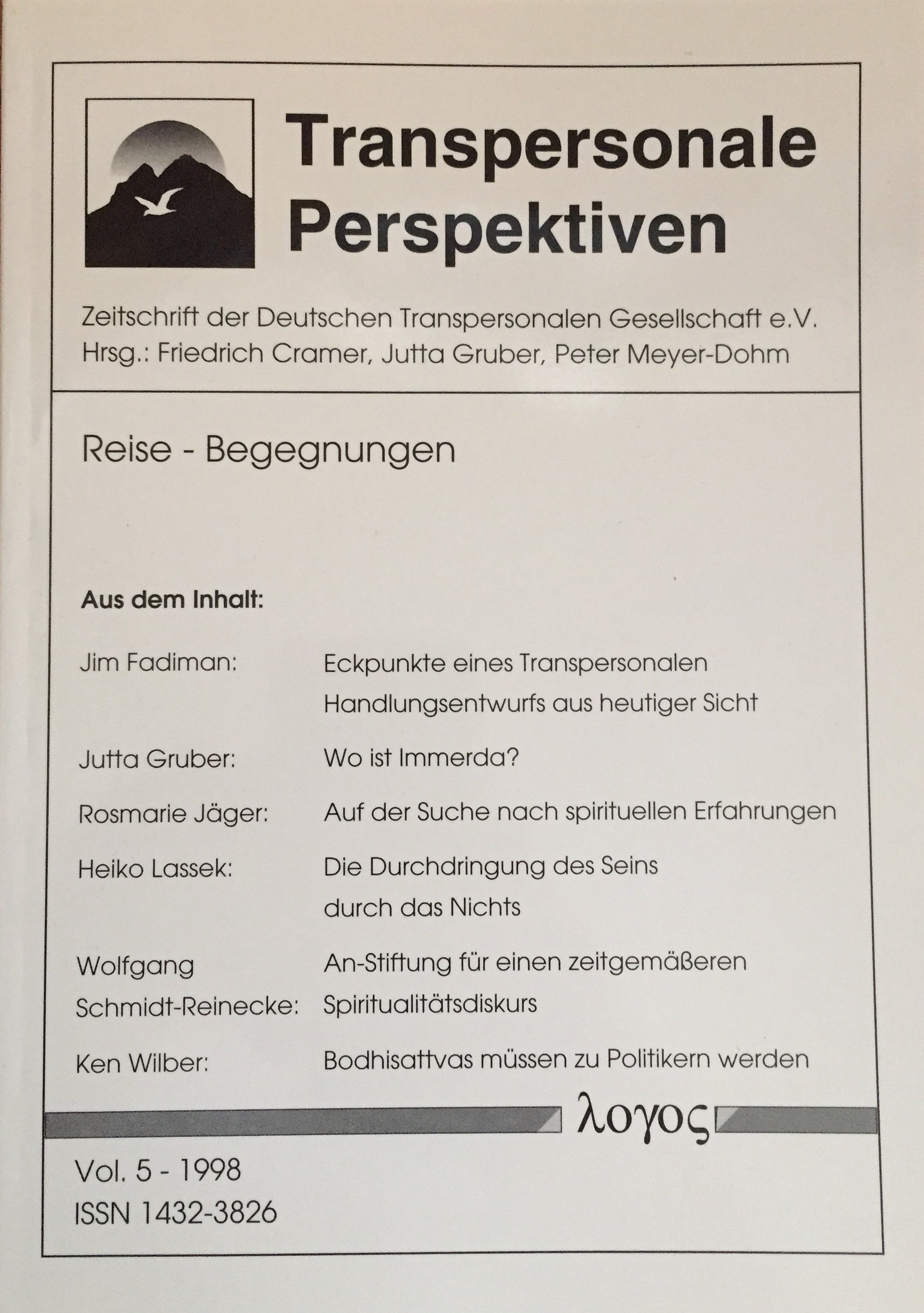 Transpersonale Perspektiven Volume 5/1998